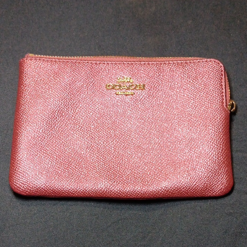 Coach Metallic Pink Wristlet